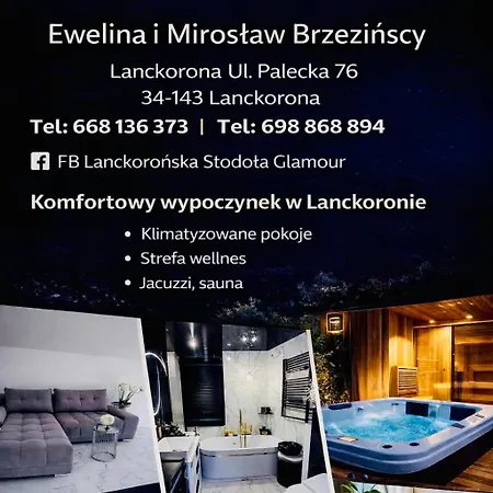 Villa Lanckoronska Stodola Glamour-prywatne Spa,balia I Sauna Lanckorona